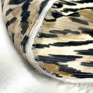Tissu voile de polyester imprimé animal multicolore