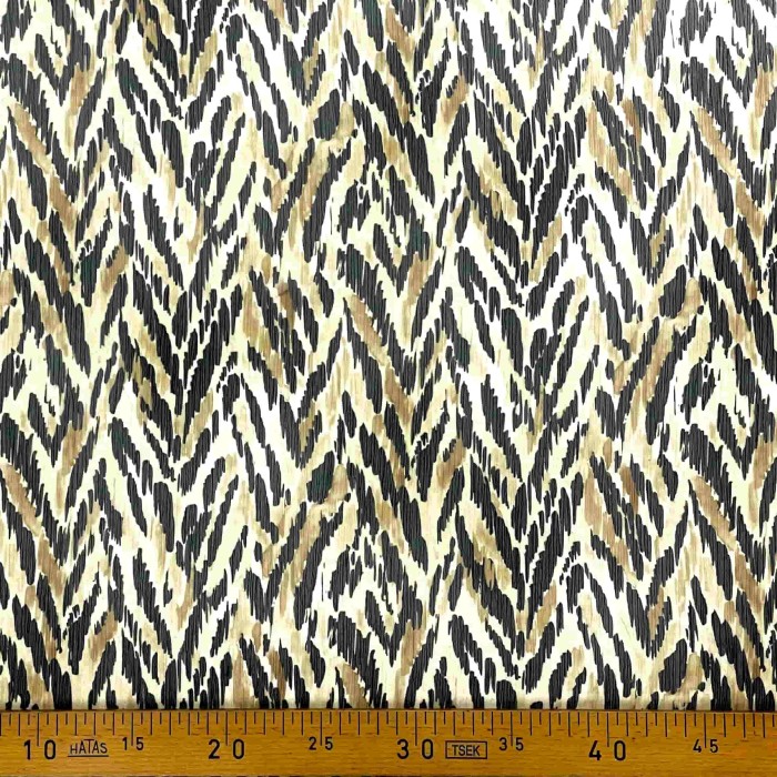 Tissu voile de polyester imprimé animal multicolore