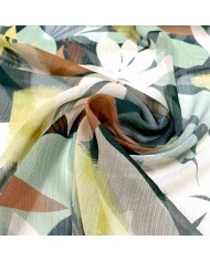 Tissu voile de polyester nature multicolore Tissu voile de polyester nature multicolore