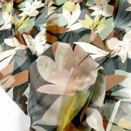 Tissu voile de polyester nature multicolore