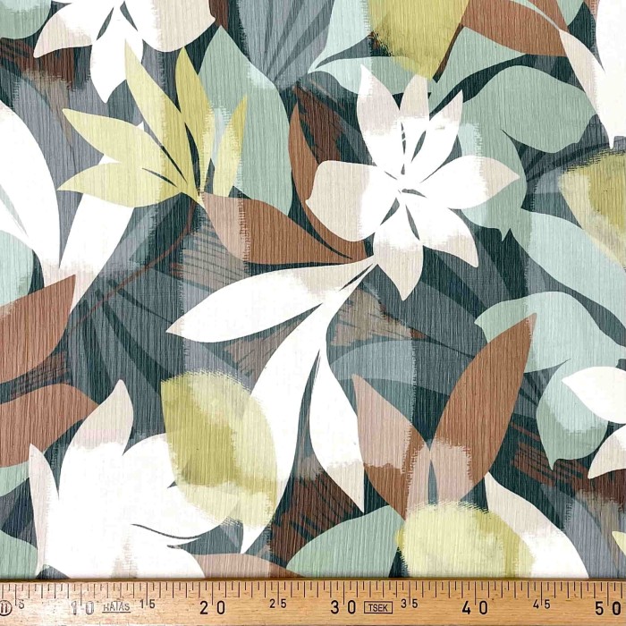 Tissu voile de polyester nature multicolore