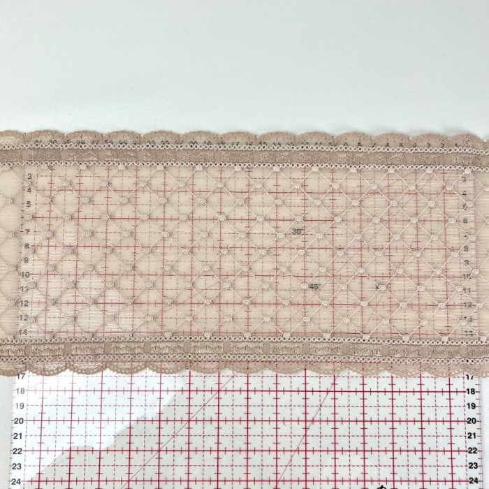 Dentelle élasthanne losange beige 17cm Dentelle élasthanne losange beige 17cm