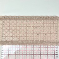 Dentelle élasthanne losange beige 17cm Dentelle élasthanne losange beige 17cm