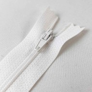 Fermeture non séparable blanc en nylon 14cm