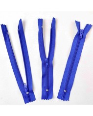 Fermeture non séparable bleu électrique en nylon 14cm