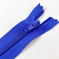 Fermeture non séparable bleu électrique en nylon 14cm