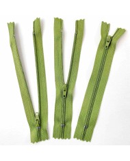 Fermeture non séparable vert clair en nylon 14cm