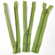 Fermeture non séparable vert clair en nylon 14cm