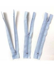 Fermeture non séparable bleu ciel en nylon 14cm