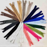 Fermeture non séparable taupe foncé en nylon 14cm