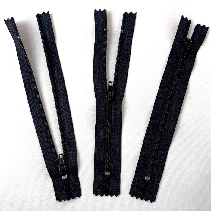 Fermeture non séparable noir en nylon 14cm