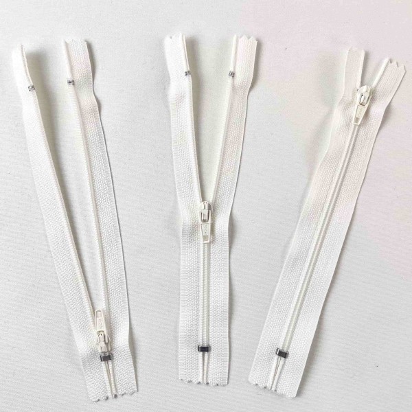 Fermeture non séparable écru en nylon 14cm Fermeture non séparable écru en nylon 14cm