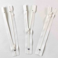 Fermeture non séparable écru en nylon 14cm