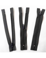 Fermeture non séparable anthracite en nylon 14cm