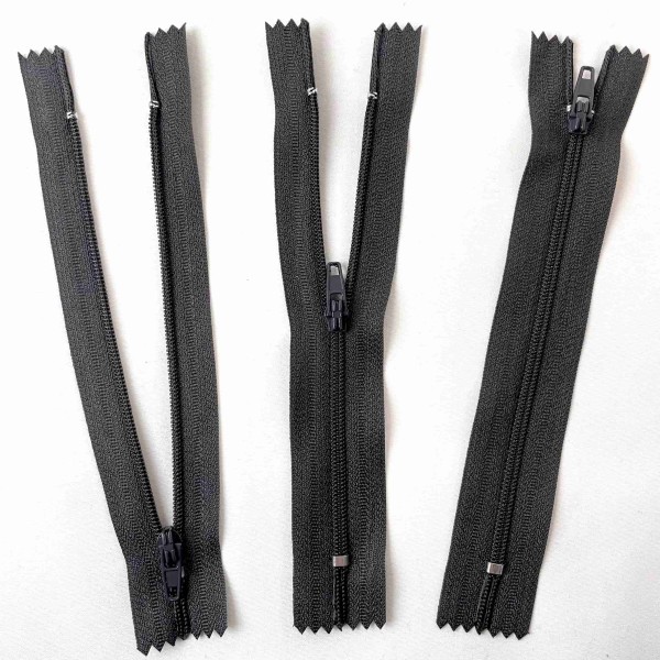 Fermeture non séparable anthracite en nylon 14cm Fermeture non séparable anthracite en nylon 14cm
