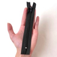 Fermeture non séparable anthracite en nylon 14cm