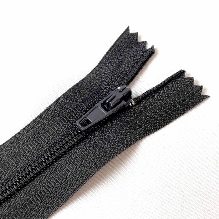 Fermeture non séparable anthracite en nylon 14cm