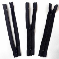 Fermeture non séparable anthracite foncé en nylon 14cm