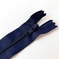 Fermeture non séparable marine foncé en nylon 14cm