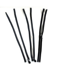 Fermeture séparable noir fantaisie en métal 40 cm