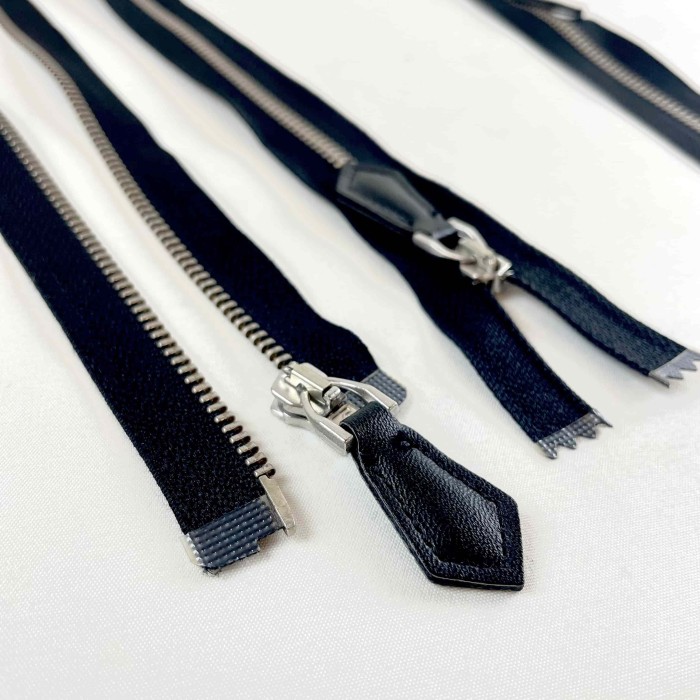 Fermeture séparable noir fantaisie en métal 40 cm