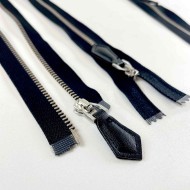 Fermeture séparable noir fantaisie en métal 40 cm