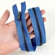 Fermeture séparable bleu en métal 45 cm