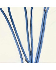 Fermeture séparable bleu en métal 45 cm