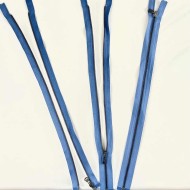 Fermeture séparable bleu en métal 45 cm