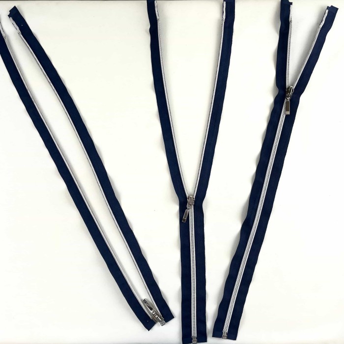 Fermeture spirale séparable marine en nylon 45 cm