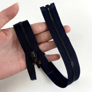 Fermeture séparable noir fantaisie en métal 45 cm