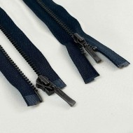 Fermeture séparable noir fantaisie en métal 45 cm