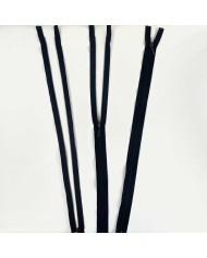 Fermeture séparable noir fantaisie en métal 45 cm