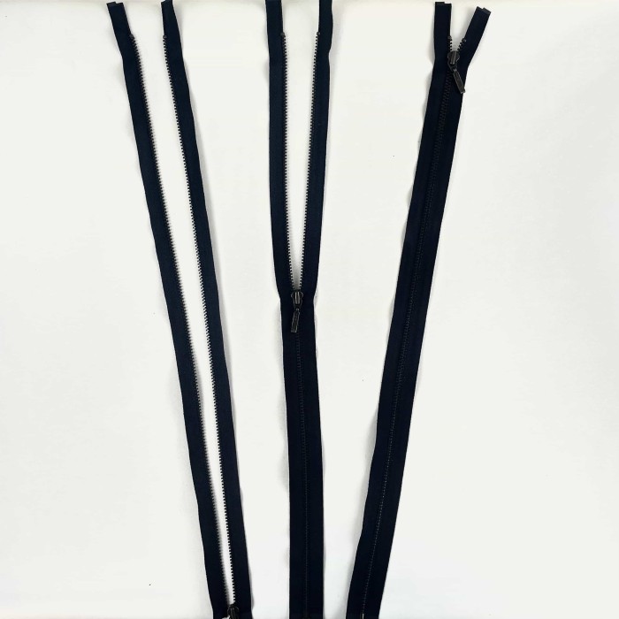 Fermeture séparable noir fantaisie en métal 45 cm