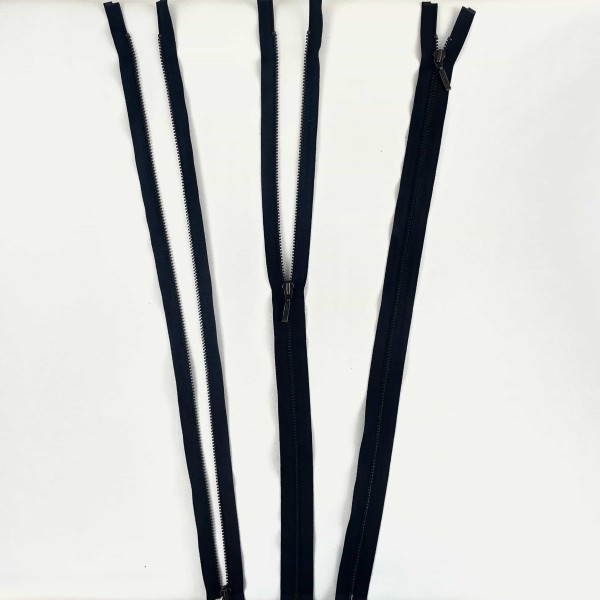 Fermeture séparable noir fantaisie en métal 45 cm Fermeture séparable noir fantaisie en métal 45 cm