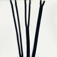 Fermeture séparable noir fantaisie en métal 45 cm