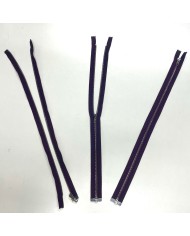 Fermeture séparable violet foncé en métal 50 cm