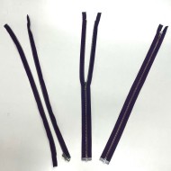Fermeture séparable violet foncé en métal 50 cm