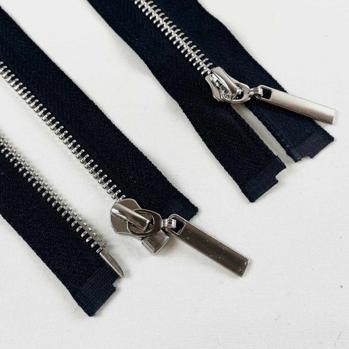 Fermeture séparable noir en métal 50 cm