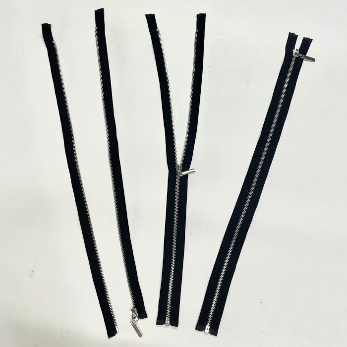 Fermeture séparable noir en métal 50 cm