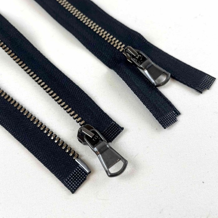 Fermeture séparable noir en métal 50 cm