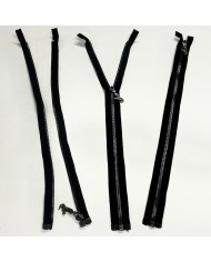 Fermeture séparable fantaisie noir en métal 50 cm