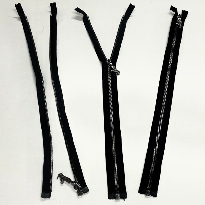 Fermeture séparable fantaisie noir en métal 50 cm