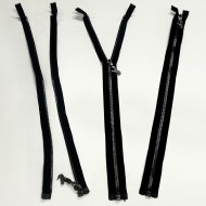 Fermeture séparable fantaisie noir en métal 50 cm