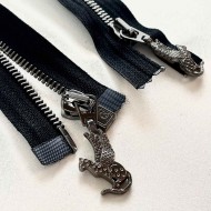 Fermeture séparable fantaisie noir en métal 50 cm