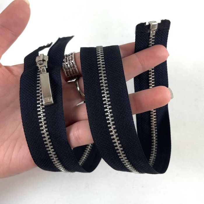 Fermeture séparable marine en métal 50 cm