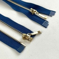 Fermeture séparable bleu en métal 50 cm