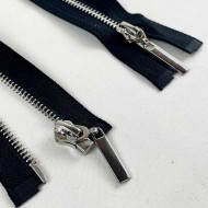 Fermeture fantaisie séparable noir en métal 52 cm