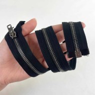 Fermeture séparable noir en métal 53 cm