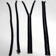 Fermeture séparable noir en métal 53 cm